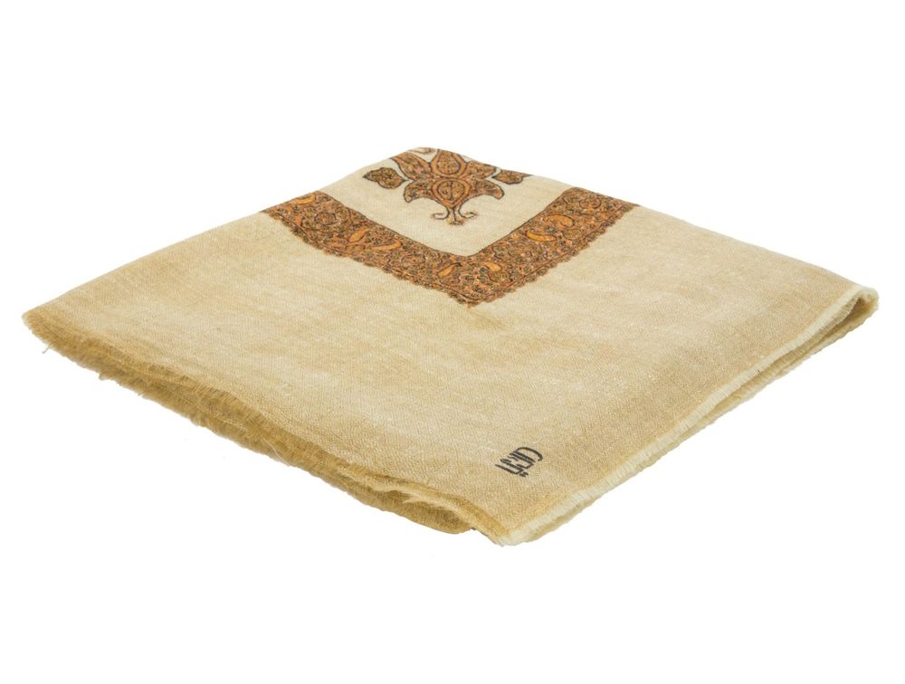 Handmade Pashmina Cashmere Shawl - Mustad Motif
