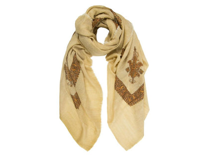 Handmade Pashmina Cashmere Shawl - Mustad Motif