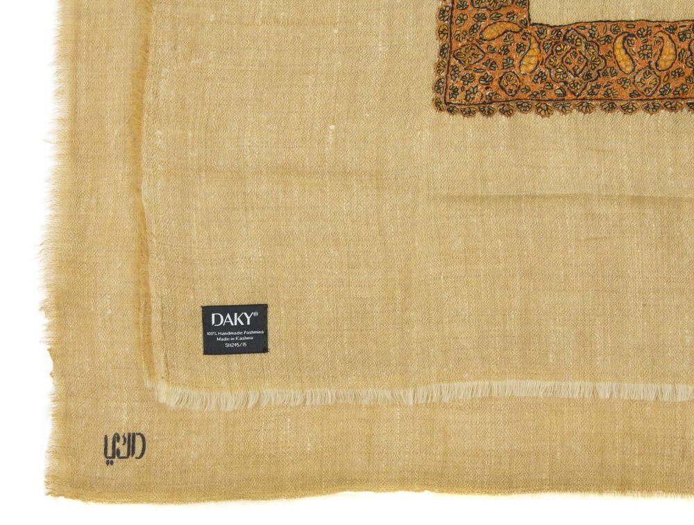 Handmade Pashmina Cashmere Shawl - Mustad Motif