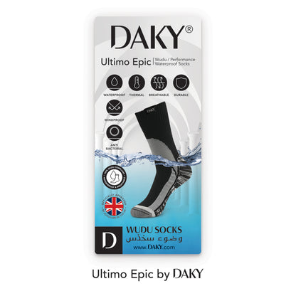 DAKY ULTIMO EPIC - WUDU (MASAH) COMPLIANT & WATERPROOF SOCKS (ORIGINAL)