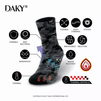 DAKY ULTIMO CAMO - WUDU (MASAH) COMPLIANT & WATERPROOF SOCKS (ORIGINAL)